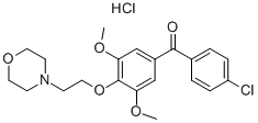 4'-chloro-3,5-dimethoxy-4-(2-morpholinoethoxy)benzophenone hydrochloride Structural