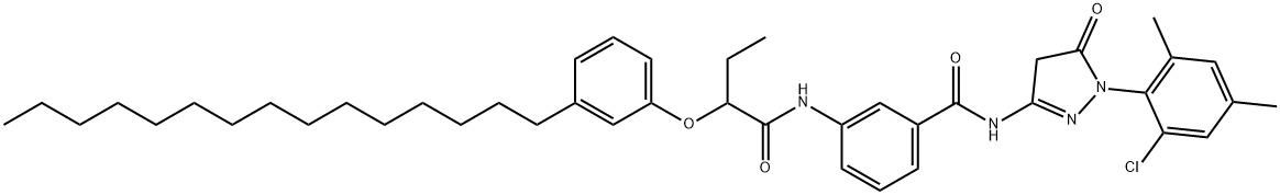 3'-[[1-(6-chloro-2,4-xylyl)-5-oxo-2-pyrazolin-3-yl]carbamoyl]-2-(m-pentadecylphenoxy)butyranilide