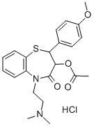 cis-3-acetoxy-5-[2-(dimethylamino)ethyl]-2,3-dihydro-2-(4-methoxyphenyl)-1,5-benzothiazepin-4(5H)-one monohydrochloride Structural