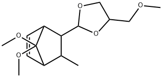 2-Norbornen-7-one, 5-(4-(methoxymethyl)-1,3-dioxolan-2-yl)-6-methyl-,  dimethyl acetal Structural