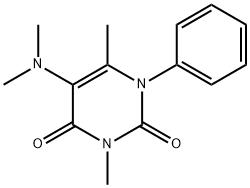 2,4(1H,3H)-Pyrimidinedione, 3,6-dimethyl-5-dimethylamino-1-phenyl-