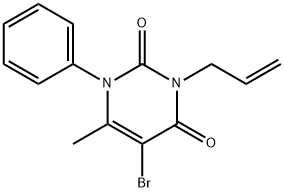 2,4(1H,3H)-Pyrimidinedione, 5-bromo-6-methyl-1-phenyl-3-(2-propenyl)-