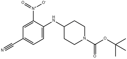 tert-Butyl 4-(4-cyano-2-nitrophenylamino)piperidine-1-carboxylate Structural