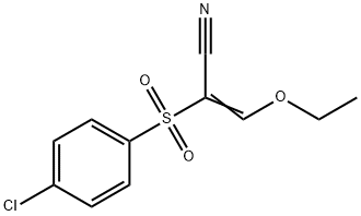 2-((4-CHLOROPHENYL)SULFONYL)-3-ETHOXYPROP-2-ENENITRILE Structural