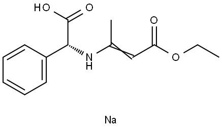 sodium (R)-[(3-ethoxy-1-methyl-3-oxoprop-1-enyl)amino]phenylacetate 