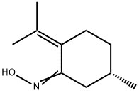 Cyclohexanone, 5-methyl-2-(1-methylethylidene)-, oxime, (5S)- (9CI) Structural