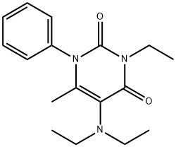 Uracil, 5-(diethylamino)-3-ethyl-6-methyl-1-phenyl- Structural