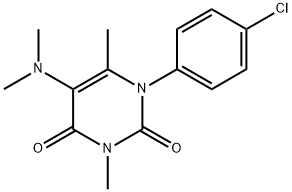 2,4(1H,3H)-Pyrimidinedione, 1-(p-chlorophenyl)-3,6-dimethyl-5-dimethyl amino-