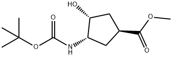 (1S,2R,4S)-N-BOC-1-AMINO-2-HYDROXYCYCLOPENTANE-4-CARBOXYLIC ACID METHYL ESTER