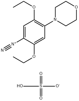 2,5-Diethoxy-4-(4-morpholinyl)benzenediazonium sulfate Structural