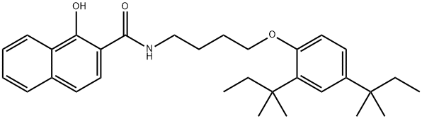 1-HYDROXY-N-[4-(2,4-DI-TERT-PENTYLPHENOXY)BUTYL]-2-NAPHTHAMIDE Structural