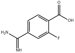 Benzoic acid, 4-(aminoiminomethyl)-2-fluoro- (9CI) Structural