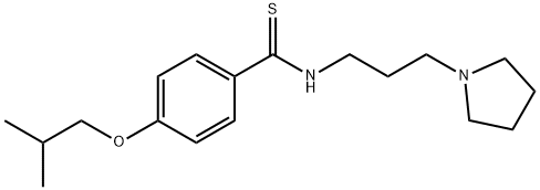 p-Isobutoxy-N-[3-(1-pyrrolidinyl)propyl]thiobenzamide Structural