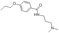 Benzamide, N-(3-dimethylaminopropyl)-p-propoxy- Structural