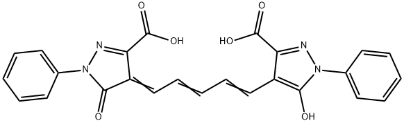 4-[5-(3-carboxy-5-hydroxy-1-phenyl-1H-pyrazol-4-yl)penta-2,4-dienylidene]-4,5-dihydroxy-5-oxo-1-phenyl-1H-pyrazole-3-carboxylic acid        