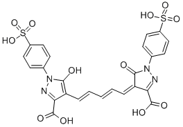 4-[5-[3-carboxy-5-hydroxy-1-(4-sulphophenyl)-1H-pyrazol-4-yl]penta-2,4-dienylidene]-4,5-dihydro-5-oxo-1-(4-sulphophenyl)-1H-pyrazole-3-carboxylic acid Structural