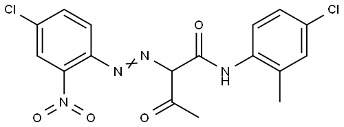 N-(4-Chloro-2-methylphenyl)-2-[(4-chloro-2-nitrophenyl)azo]-3-oxobutanamide Structural