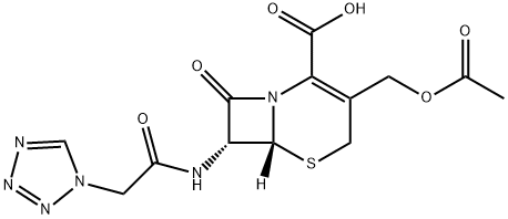 (6R-trans)-3-(acetoxymethyl)-8-oxo-7-(1H-tetrazol-1-ylacetamido)-5-thia-1-azabicyclo[4.2.0]oct-2-ene-2-carboxylic acid    