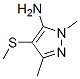 Pyrazole,  5-amino-1,3-dimethyl-4-(methylthio)-  (8CI) Structural