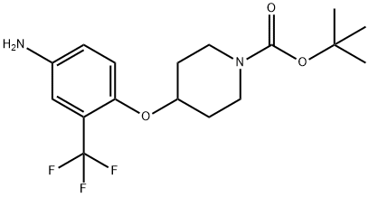 tert-butyl 4-(4-amino-2-(trifluoromethyl)phenoxy)piperidine-1-carboxylate Structural