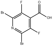 2,6-DIBROMO-3,5-DIFLUOROISONICOTINIC ACID Structural