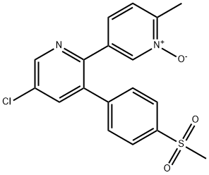 5-Chloro-6'-Methyl-3-[4-(Methylsulfonyl)phenyl]-2,3'-bipyridine 1'-Oxide Structural