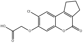 (8-CHLORO-4-OXO-1,2,3,4-TETRAHYDRO-CYCLOPENTA[C]CHROMEN-7-YLOXY)-ACETIC ACID Structural