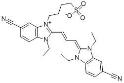 5,5'-DICYANO-3-(4-SULFOBUTYL)-1,1',3'-TRIETHYLIMIDACARBOCYANINE BETAINE Structural