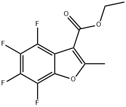 ETHYL 2-METHYL-4,5,6,7-TETRAFLUOROBENZOFURAN-3-CARBOXYLATE Structural