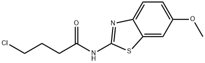 4-CHLORO-N-(6-METHOXY-2-BENZOTHIAZOLYL)-BUTANAMIDE Structural