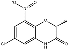 (2R)-6-CHLORO-2-METHYL-8-NITRO-2H-1,4-BENZOXAZIN-3(4H)-ONE Structural