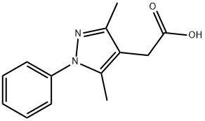 (3,5-DIMETHYL-1-PHENYL-1H-PYRAZOL-4-YL)ACETIC ACID Structural