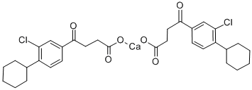 calcium 3-chloro-4-cyclohexyl-gamma-oxobenzenebutyrate          