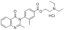 3-Methyl-4-(2-methyl-4-oxo-3(4H)-quinazolinyl)benzoic acid 2-(diethyla mino)ethyl ester HCl