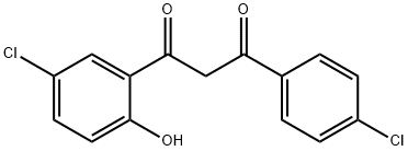 1-(5-CHLORO-2-HYDROXYPHENYL)-3-(4-CHLOROPHENYL)PROPANE-1,3-DIONE Structural