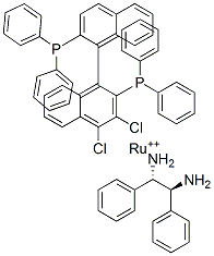 DICHLORO[(R)-(+)-2,2'-BIS(DIPHENYLPHOSPHINO)-1,1'-BINAPHTHYL][(1S,2S)-(-)-1,2-DIPHENYLETHYLENEDIAMINE]RUTHENIUM (II) Structural