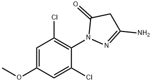 5-amino-2-(2,6-dichloro-4-methoxyphenyl)-2,4-dihydro-3H-pyrazol-3-one            Structural