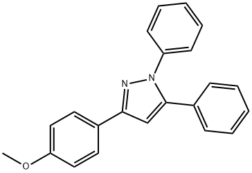 1,5-DIPHENYL-3-(4-METHOXYPHENYL)-1H-PYRAZOLE Structural