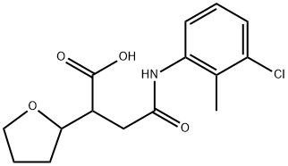 N-(3-CHLORO-2-METHYL-PHENYL)-2-(TETRAHYDRO-FURAN-2-YL)-SUCCINAMIC ACID Structural