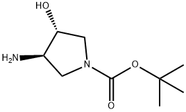 1-Pyrrolidinecarboxylicacid,3-amino-4-hydroxy-,1,1-dimethylethylester,(3R,4R)-(9CI) Structural