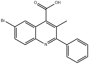 6-BROMO-3-METHYL-2-PHENYLQUINOLINE-4-CARBOXYLIC ACID Structural