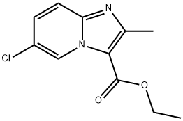 6-CHLORO-2-METHYL-IMIDAZO[1,2-A]PYRIDINE-3-CARBOXYLIC ACID ETHYL ESTER Structural