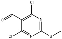 4,6-DICHLORO-2-METHYLSULFANYL-PYRIMIDINE-5-CARBALDEHYDE Structural