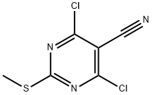 4,6-DICHLORO-2-(METHYLTHIO)PYRIMIDINE-5-CARBONITRILE Structural