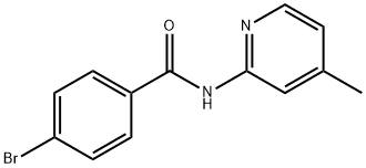 4-bromo-N-(4-methylpyridin-2-yl)benzamide Structural