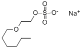 sodium 2-(hexyloxy)ethyl sulphate Structural