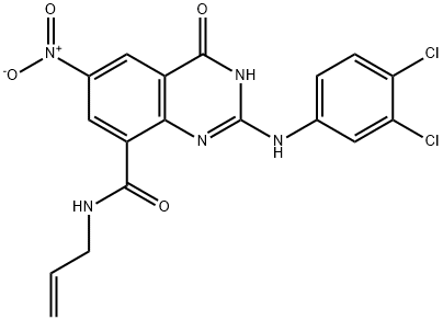 2-[(3,4-DICHLOROPHENYL)AMINO]-1,4-DIHYDRO-6-NITRO-4-OXO-N-2-PROPENYL-8-QUINAZOLINECARBOXAMIDE