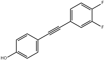 P-(3,4-DIFLUOROPHENYLETHYNYL)PHENOL Structural