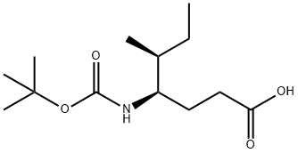 4-BOC-(R)-AMINO-5-(S)METHYL HEPTANOIC ACID Structural