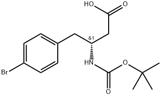 BOC-(R)-3-AMINO-4-(4-BROMO-PHENYL)-BUTYRIC ACID Structural